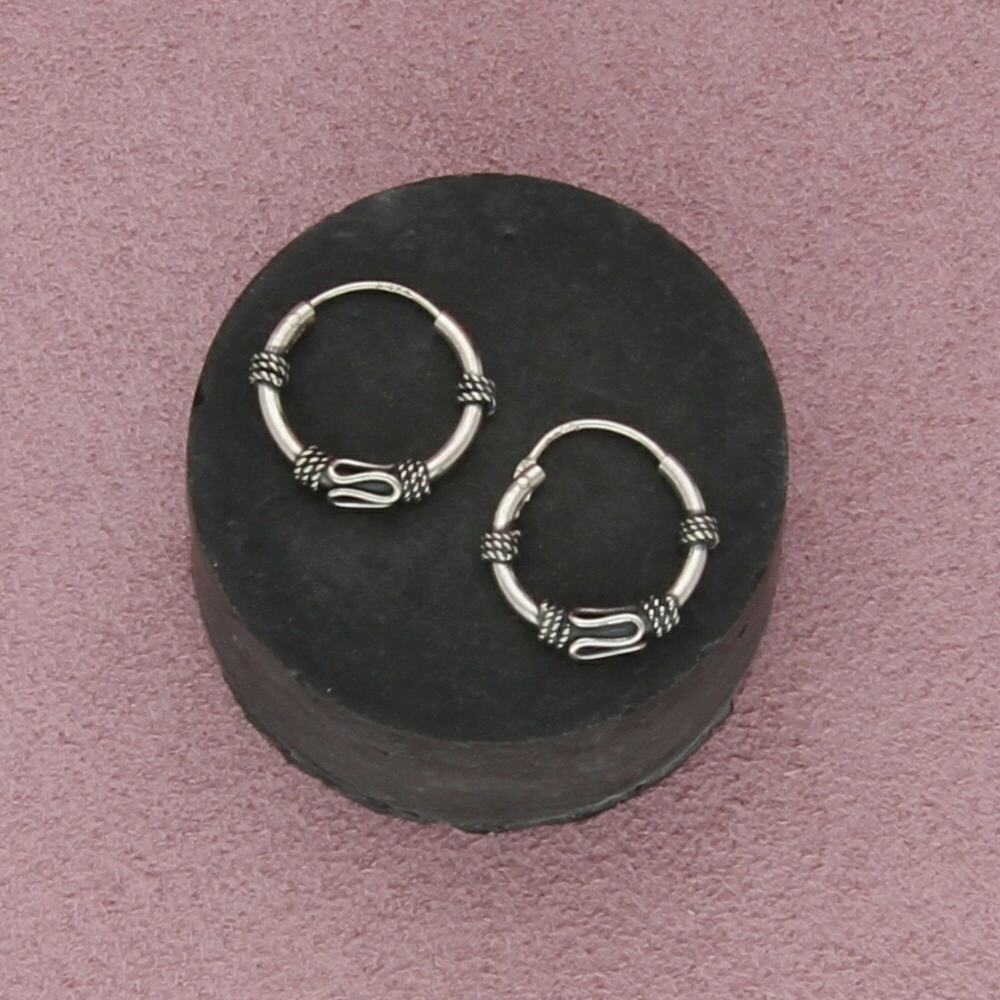 sterling silver bali eternal loops hoop earrings - Picture 1 of 3